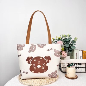 Borsa Tote in Tela Spessa Stampata Fronte-Retro di Medie Dimensioni LUMINOVA, Versatile con Cerniera, per Shopping e Uscite - Product Image 4