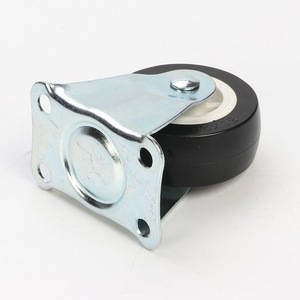 Furniture <b>Caster</b> 2 Inch Red Rubber <b>Wheel</b> Plate Mount Directional Durable Industrial Use - Product Image 2