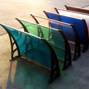 Toit de terrasse extérieur, installation facile, auvent en polycarbonate, protection UV, auvent en aluminium - Product Image 1