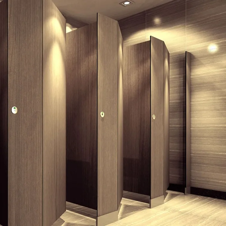 Multi-door Compact Laminate Anti Fire Water Proof High Pressure HPL Toilet Cubicle Partition/ High Quality Customized Partition