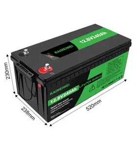 Usine 12v 200ah 240ah DC pack lifepo4 batteries au lithium rechargeables voiture pour camping-car
