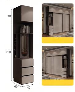 Armoire coulissante en bois au design moderne, personnalisable, pour chambre à coucher, avec étagères <span class=keywords><strong>de</strong></span> présentation, armoire design, solide - Product Image 4