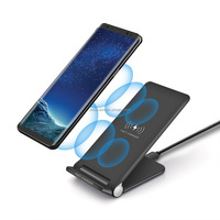 Chargeur sans fil pliable 15W, support de charge rapide pour iPhone 15 14 13 Samsung S23, chargeur de bureau QC, station de charge de voyage