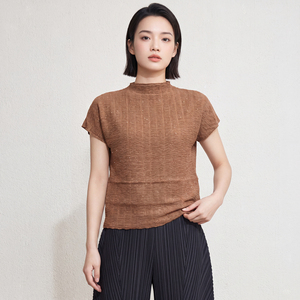 Short plissé compressé pour femme, <span class=keywords><strong>en</strong></span> mousseline d'été, orné de cristaux scintillants, texture froissée à motif quadrillé, coupe ample et décontractée, style glamour, expédition immédiate - Product Image 4