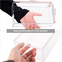 Boîte de rangement vide en acrylique pour tuiles de Mahjong, style classique, fabriquée en Chine, uniquement pour l'affichage de tuiles de Mahjong américaines