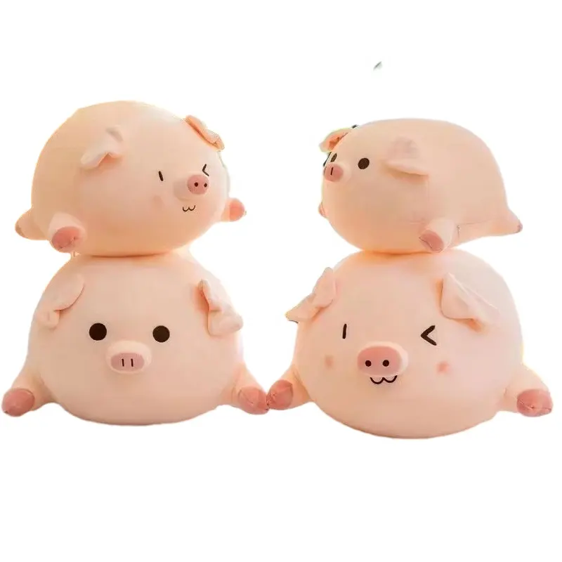 Nhà Máy Giá 15.7 inch Pig Thú nhồi bông đặt xuống Custom made Kawaii Piggy đồ chơi sang trọng ngủ gối cho cô gái