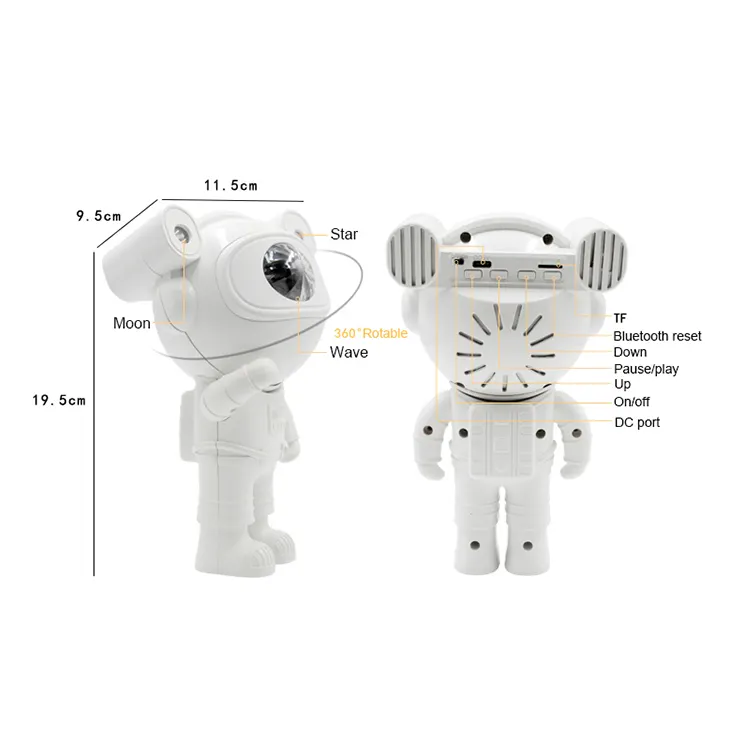 Hot Selling Space Astronaut Starry Sky Projector Galaxy LED Night Light Projector Lamp