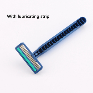 Bán buôn ba lưỡi dao cạo dùng một lần với tay cầm cao su và lưỡi thép không gỉ - Product Image 2