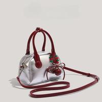 Sac à main pour femme en PU, nouvelle collection Printemps 2025, style sac coussin, porté épaule et bandoulière, taille moyenne, fermeture éclair simple, en polyester, haute qualité