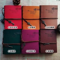 Carnet en cuir PU vintage 64K avec reliure à ruban, journal de poche portable, carnet populaire en papier kraft, carnet de journal étudiant
