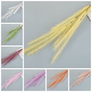 Dogtail Malt Grass Artificial Flowers Dried Pampas Grass Home Decoration Wedding <b>Road</b> Flower Wall Artificial Reed Plant Flowers - Product Image 5