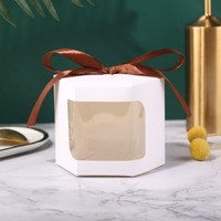 XJH Transparent Fenêtre Kraft Papier Gâteau Boîte avec Ruban Cuisson Dessert Bonbons Cadeau Cas Anniversaire De Mariage Gâteau Emballage Boîtes