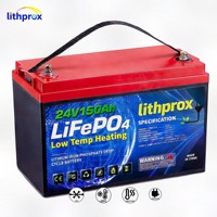Batterie à décharge profonde robuste 24V 150AH Grade A LiFePO4 Marine CAN Bus Smart BMS Prise Anderson 6000+ Cycles CE RoHS IP67 OEM ODM