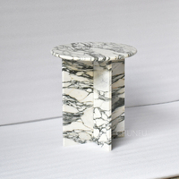 Table basse/de chevet personnalisée, simple, moderne, en marbre vert italien, décorative et durable, pour la maison, la villa, la chambre à coucher