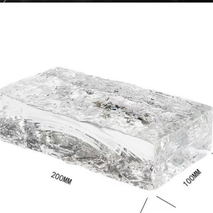 Briques en <span class=keywords><strong>verre</strong></span> solides en cristal thermo-isolantes décoratives architecturales solides transparentes - Product Image 3