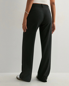 Pantalon vintage pour femme en similicuir, coupe bootcut, taille haute, avec poches - Product Image 2