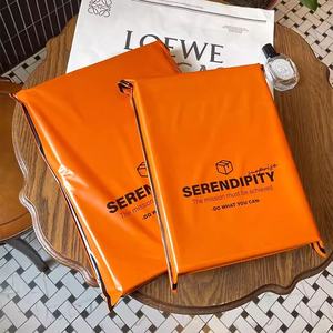 Marca de lujo con logotipo estampado naranja <span class=keywords><strong>Poly</strong></span> Mailers Express ropa de plástico bolsa de envío <span class=keywords><strong>Eco</strong></span> compostable bolsa de polietileno franqueo sobre bolsa - Product Image 4