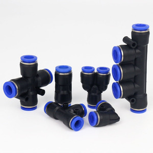ข้อต่อลม Chen Chi Pneumatic Fittings รุ่น PBT พลาสติกสีน้ำเงิน ซีรีส์ PE แบบเชื่อมต่อเร็ว อุปกรณ์เสริมสายลมสำหรับใช้กับเครื่องอัดอากาศ - Product Image 1