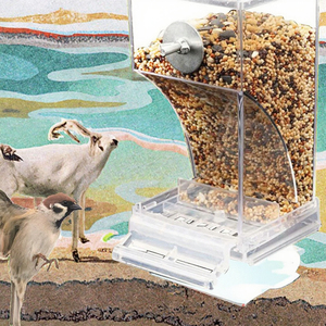 Petites et moyennes perruches mangeoires automatiques pour oiseaux Conteneur de nourriture écologique en acrylique pour graines Accessoires pour cage à boissons Type de bol pour oiseaux - Product Image 2