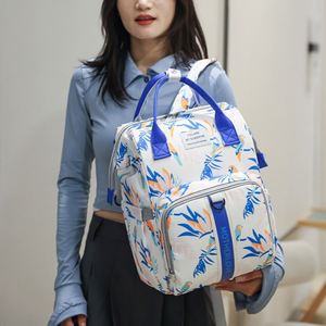 Fashion Printed Mommy Backpack Mochila Lightweight Baby Diaper <b>Storage</b> Bag for Daily Outdoor Travel - Product Image 4