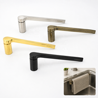 Support magnétique pour torchons en acier inoxydable, porte-serviettes d'évier de cuisine sans perçage, organisateur