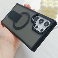Étui de téléphone magnétique avec béquille invisible pour Samsung S26 Ultra S25 Plus, coque semi-transparente mate et agréable au toucher pour S24