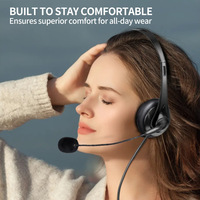 7.1 casque filaire Surround haute qualité rétro centre d'appel sur l'oreille casque Oem Type C casque pour Pc téléphone Mobile