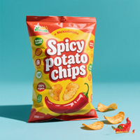 Sac en plastique de qualité alimentaire personnalisé emballage de joint arrière pochette en plastique laminé à couche aluminisée sac de joint arrière pour les croustilles