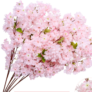 Ramas de flores de flor de cerezo de Sakura densas de seda artificial hechas a mano de color rosa claro, de larga duración para el Día de San Valentín y Acción de Gracias - Product Image 3