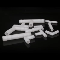 Raccords rapides en PVC pour tuyaux d'eau, type L, type T, à surface lisse, à trois voies, à barbelures, accessoires de tuyauterie en plastique