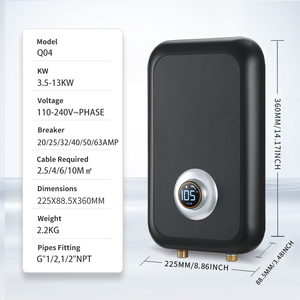 220V 5.5KW Pantalla de temperatura inteligente Ahorro de energía Calentador de agua eléctrico instantáneo sin tanque Duchas y baños de hotel Baño <span class=keywords><strong>Gayser</strong></span> - Product Image 6