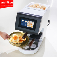 Machine à omelettes électrique commerciale automatique compacte Semikron avec chauffage à induction électrique en acier inoxydable 2000W, nettoyage facile