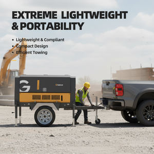 디젤 에어 컴프레서 이동식 스크류 30BAR 300CFM 고압 워터 웰 드릴링 및 산업용 샌드블라스팅 작업용 - Product Image 3