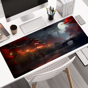 Custom HD High Quality Printing Moon Gaming Mouse Pad Large Gaming Mouse Mat 3mm Nature Rubber Base Mousepad with Stitched <b>Edges</b> - Product Image 1
