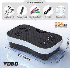 Plataforma Vibratoria de Cuerpo Completo Mini con 3 Áreas de Vibración, 99 Niveles de Velocidad Ajustables y Control Remoto Inalámbrico, Venta al por Mayor de Fábrica - Product Image 6