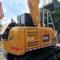 Excavatrice sur chenilles Sany SY95C d'occasion de 9,5 tonnes, pièces d'origine Sany 95C, faible nombre d'heures de fonctionnement pour projets de terrassement