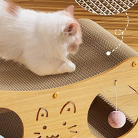Mobilier de luxe moderne et classique 2-en-1 : Griffoir et maison pour chat, grand espace, lit pour animaux toutes saisons pour maisons multi-chats