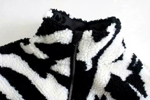 Custom Design Canvas Winter Fleece Jacket Unisex Full Zipper Stand Collar Front Logo Eco-Friendly High Street 360g Warm Casual - Product Image 3
