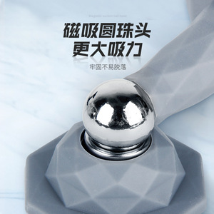 Tope de Puerta Magnético de Silicona con Cabezal de Bola, Fuerte Succión, Instalación sin Taladro, Diseño Minimalista - Product Image 1