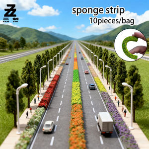 รุ่นจำลองพุ่มไม้พลาสติกขนาดเล็ก ริมฝั่งสีเขียว รั้วหญ้า สำหรับฉากจำลองบนโต๊ะทราย งานแฮนด์เมด DIY - Product Image 4