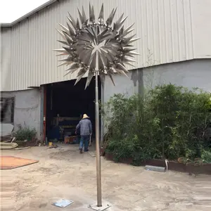 Наружная декоративная ветровая скульптура из нержавеющей стали, кинетическая ветровая скульптура