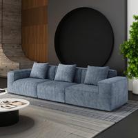 Ensemble de canapés modulaires en tissu 3 places, design moderne écologique, compressé sous vide pour hôtel et villa, utilisation dans le salon