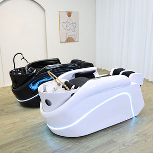 Moderner Elektrischer Friseurstuhl für Kopf-Spa und Haarwäsche, Luxuriöses 4D-Ganzkörpermassage-<span class=keywords><strong>Shampoo</strong></span>-Bett mit Licht und Dampfgarer - Product Image 5
