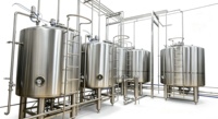 Système automatisé de mélange de liquides, cuve de mélange à double enveloppe, réservoir tampon pour produits finis pour ligne de jus et de boissons