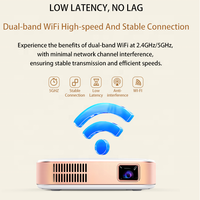 Portable Android Smart Projecteur DLP Mini 7500mAH Batterie Auto Keystone Sans Fil Wi-Fi Mirroring 4K Cinéma Qualité