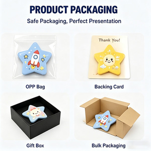 Épingles personnalisées sans nickel en forme d'étoile, motif dessin animé, bouton magnétique sûr, décoration légère, logo personnalisé, mignonnes <span class=keywords><strong>pour</strong></span> enfants - Product Image 6