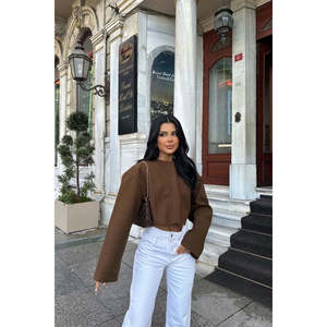 Chaqueta de Mujer con Detalle de Botones Marrones - Product Image 1