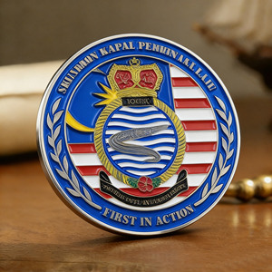 Moneda Conmemorativa <span class=keywords><strong>de</strong></span> Aleación <span class=keywords><strong>de</strong></span> Zinc con Acabado Pulido, Grabado en Relieve 3D, Relleno <span class=keywords><strong>de</strong></span> Esmalte Vibrante, Impresión Tipográfica - Product Image 1