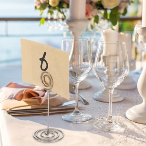 Portanumero da Tavolo Circolare, Supporto in Filo Metallico per Memo, <span class=keywords><strong>Clip</strong></span> Rotonda per Foto e Note per Decorazioni Tavoli Matrimoni e Ristoranti - Product Image 4