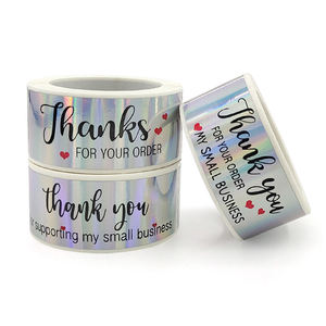 Autocollant de décoration en vinyle, étiquettes holographiques imperméables, pour prendre en charge <span class=keywords><strong>mon</strong></span> petit paquet professionnel, laser, 10 pièces - Product Image 1